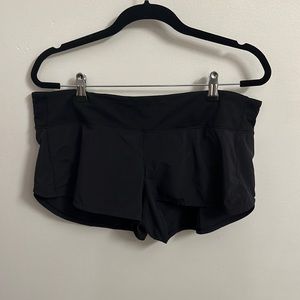 Black Lululemon Speed-up Shorts Black Size 12
